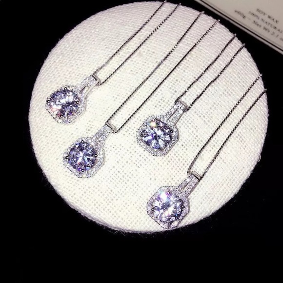 Pendant Chain Statement Choker diamond necklace - Picture 5 of 10